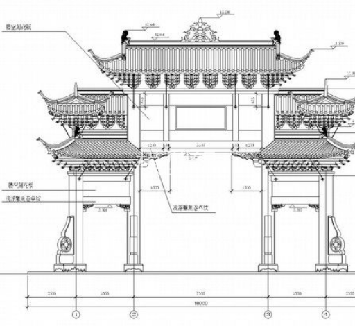 牌坊施工图