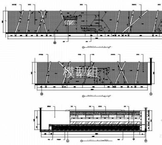 [浙江]高新园区厂房及辅助用房扩建装修施工图样品间立面图