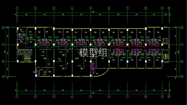 四层空调冷媒管凝结水管通风平面图.jpg