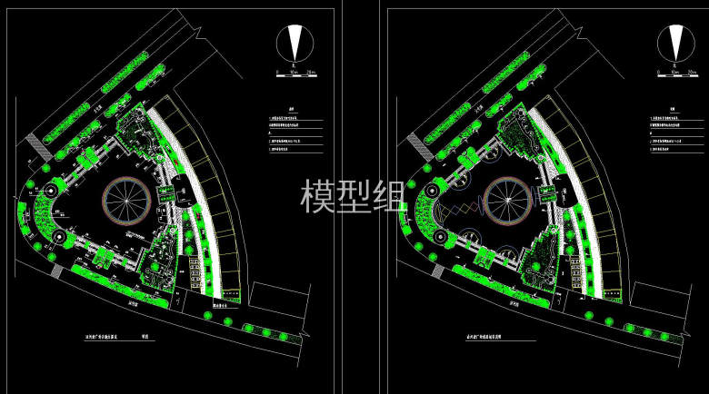 广场设施说明图、广场道路铺装图.jpg