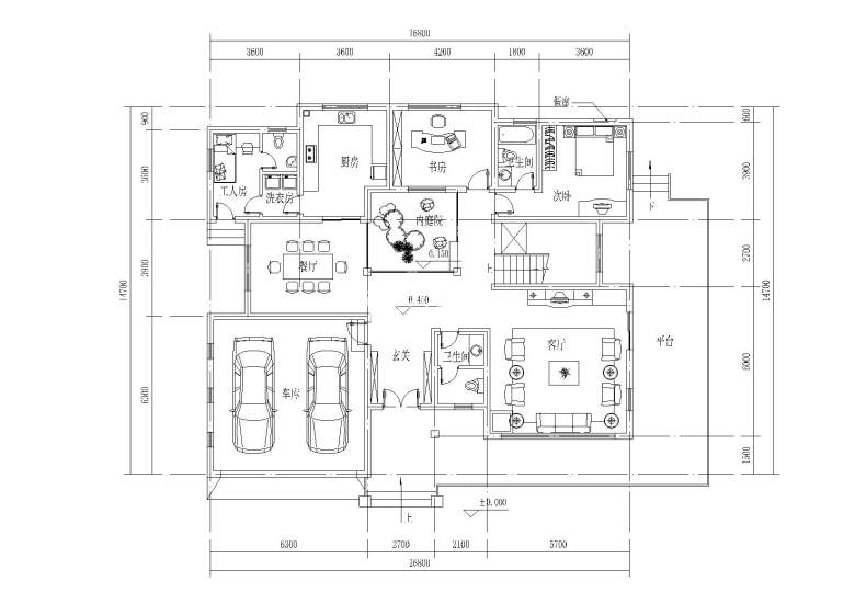 [山东]坡屋顶两层独栋别墅建筑施工图_2