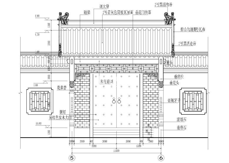 垂花门大样图