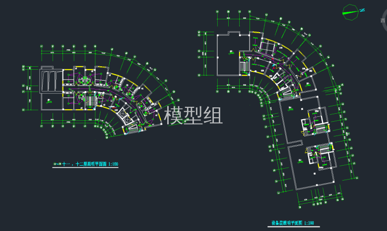 设备层照明平面图，5-8--5-19十一、十二层照明平面图.png