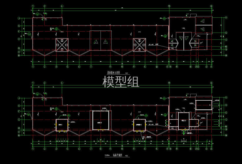 屋面排水示意图、标高平面图.jpg