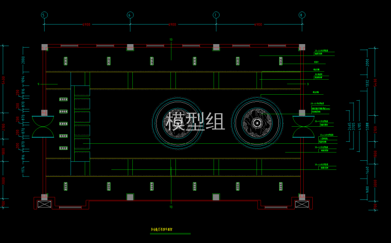 多功能厅吊顶平面图.png