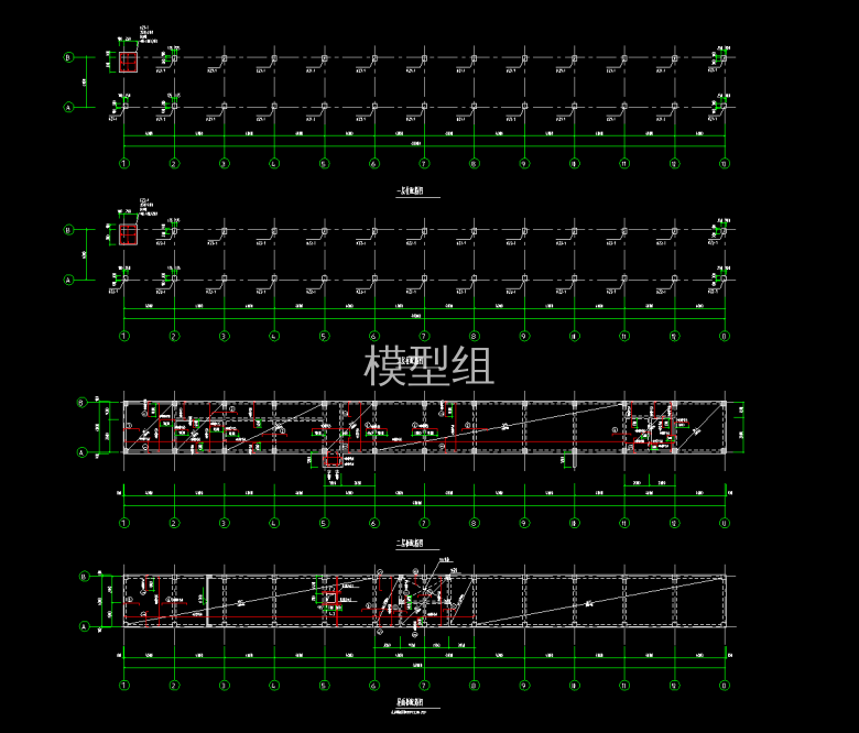 一层、二层柱配筋图、二层板配筋图、屋面板配筋图.png