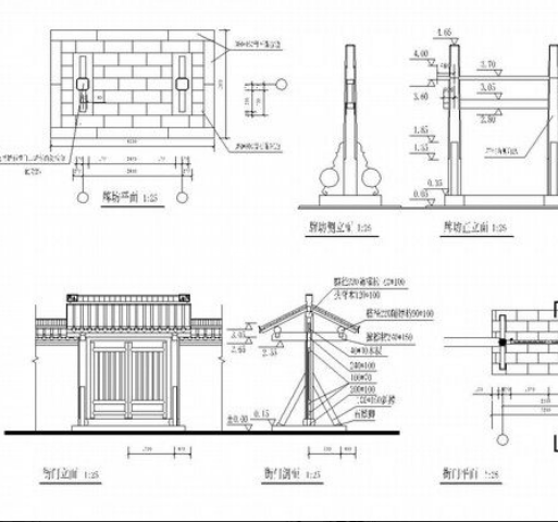 牌坊施工图