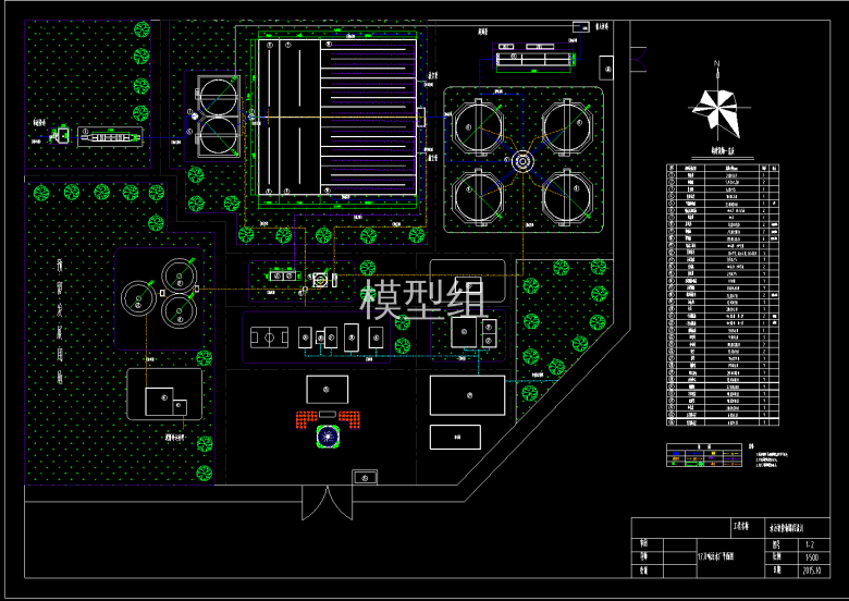 17万吨AAO污水处理厂平面图.png