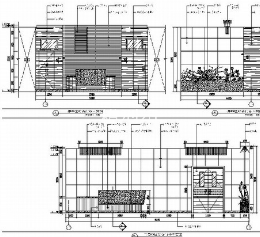 [苏州]行政商贸区一级甲等综合医院室内装修施工图综合门诊立面图 