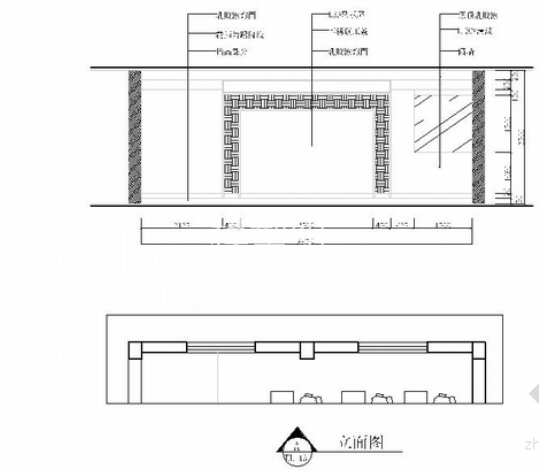 [浙江]现代消防楼室内设计装修施工图会议室立面图