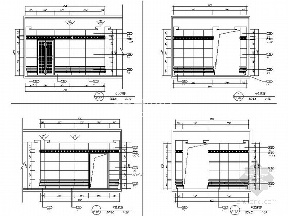 [长春]精品新古典主义风格售楼处装修施工图（含效果图）大堂立面图