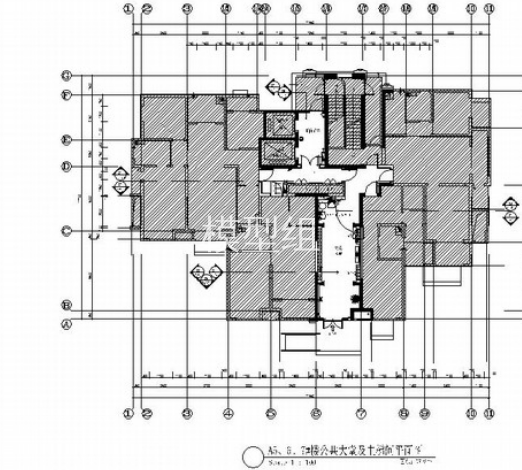 [山东]<a href=http://www.moxingzu.com/tag/5295/ target=_blank class=infotextkey>现代风格</a>住宅楼室内公共部分装修施工图