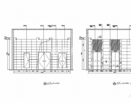 [成都]花园小区高层住宅楼室内施工图 立面图 