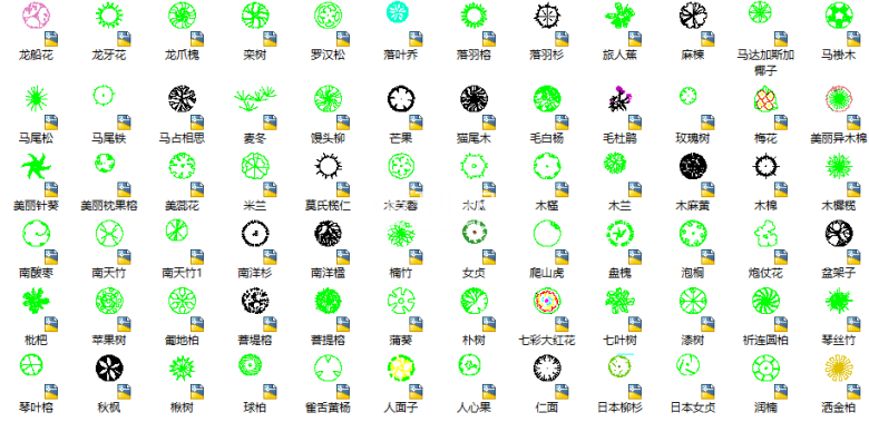 园林景观CAD专用图块大集合（植物，铺装，地面拼花，自定义填充图案）_3