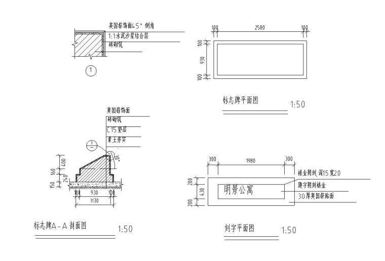 标志牌详图