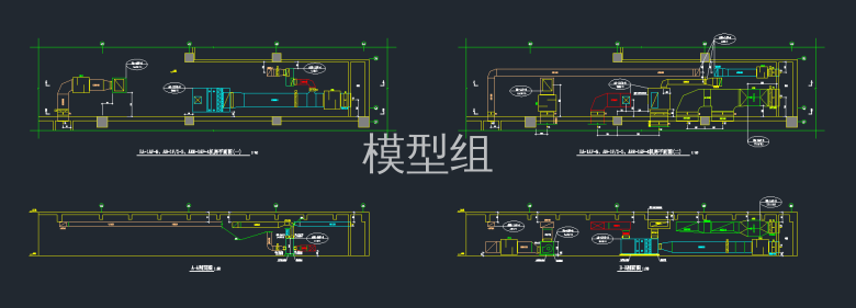 机房5平面图一，机房5平面图二，A-A剖面图，B-B剖面图.png