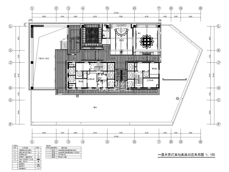 天花灯具与家具对应关系图