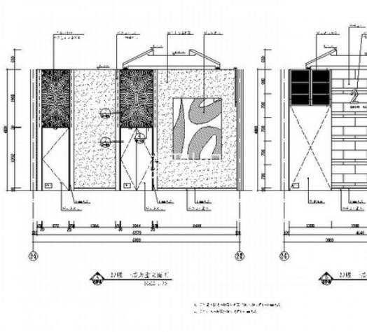 [长沙]东塘商圈区高档尊贵国际公寓设计装修施工图（含方案）大堂立面图 