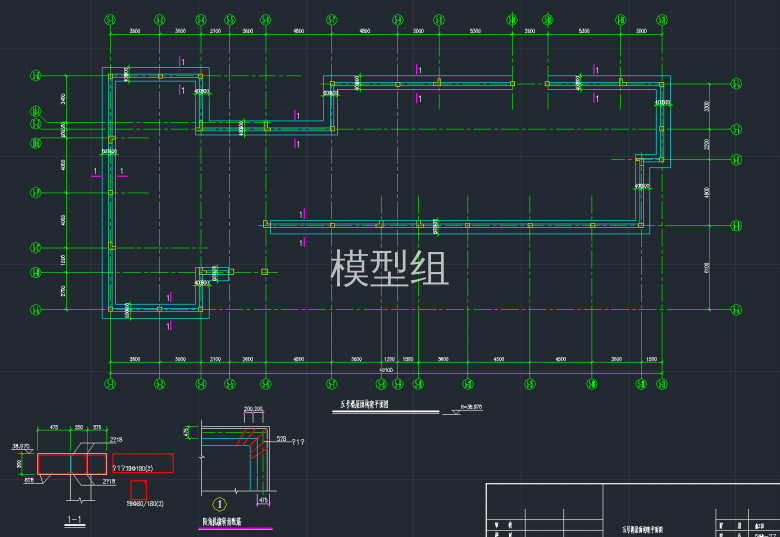 五号楼屋面构架平面图.png