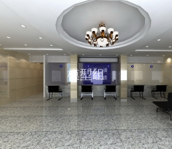 [武汉]华中腹地最大交通枢纽地区电视台大楼室内施工图（含效果图） 效果图