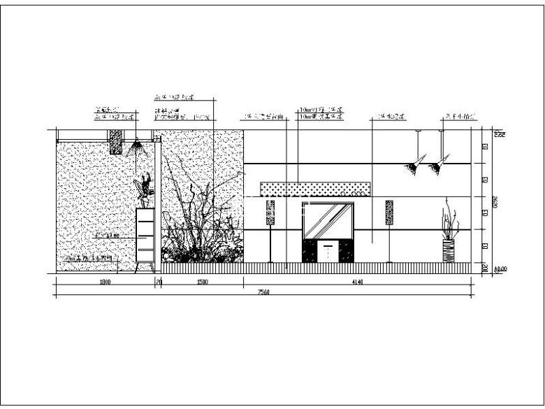 200款客厅电视背景造型墙设计施工图