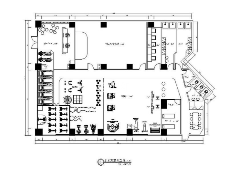 [深圳]最新一套健身会所设计平面图