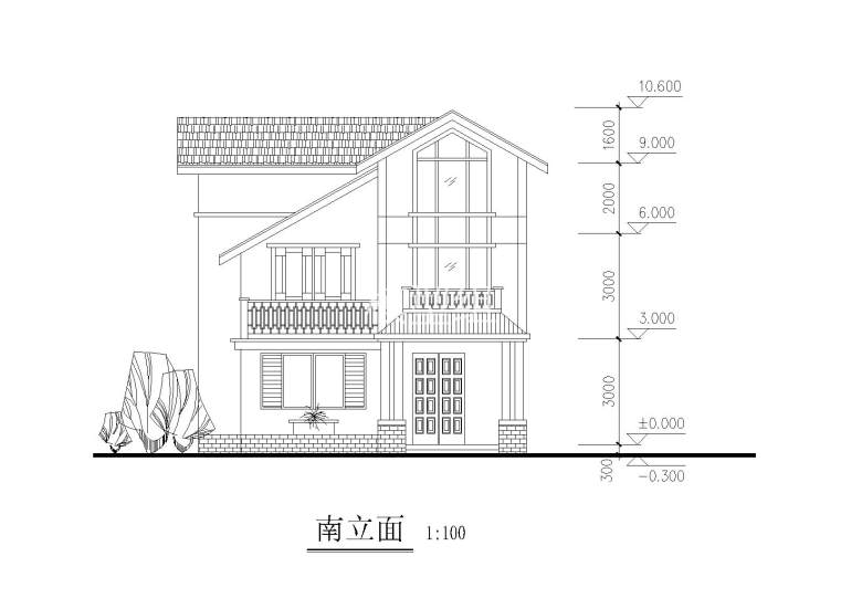 苏北地区农村独院别墅建筑设计施工图_2