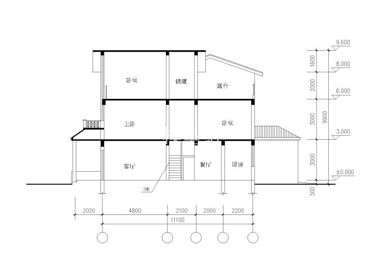 苏北地区农村独院别墅建筑设计施工图_10