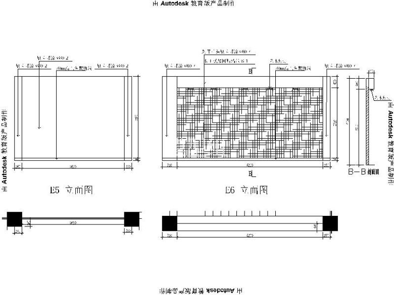 [四川]时尚简约家居销售展厅室内设计立面图