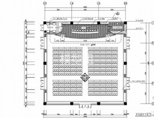 现代化大型多功能厅室内施工图