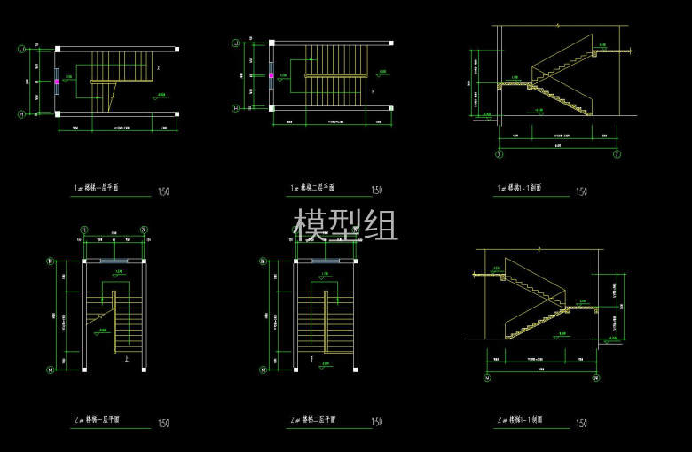 楼梯层平面图、立面图、剖面图.jpg