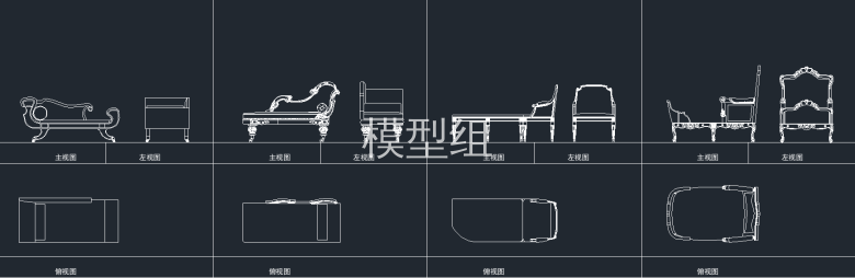 长躺椅主视图、俯视图、左视图.png