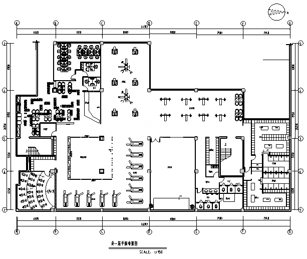 [聊城]健身房商业空间设计平面图