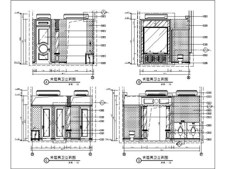 [武汉]欧式新古典售楼处室内设计立面图