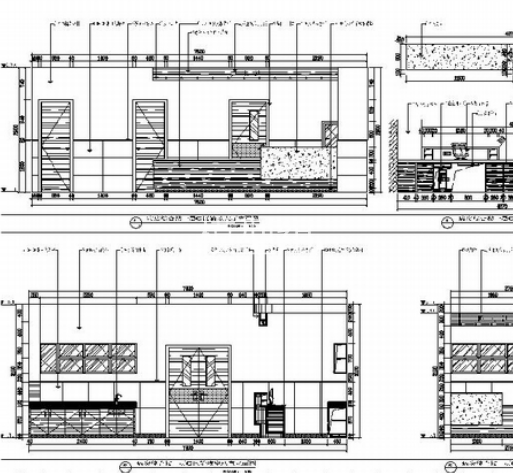 [苏州]行政商贸区一级甲等综合医院室内装修施工图输液大厅立面图