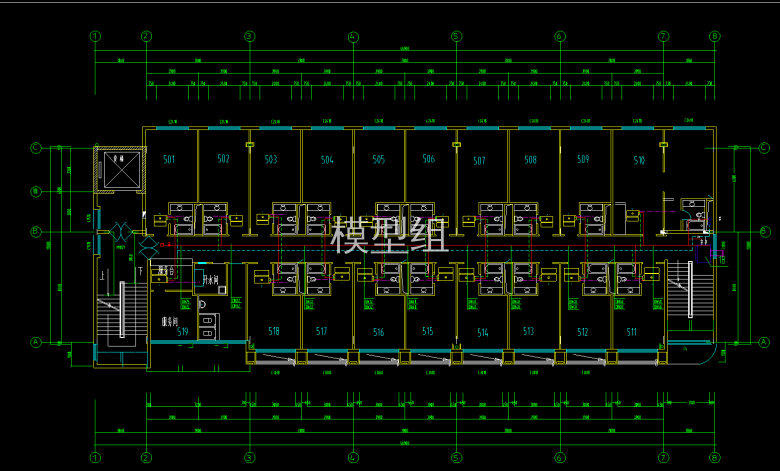 五层空调水平面图.png