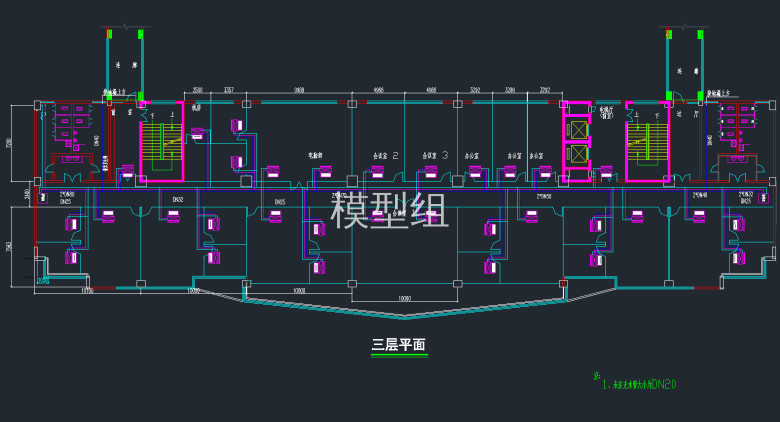 三层空调水管平面图.png