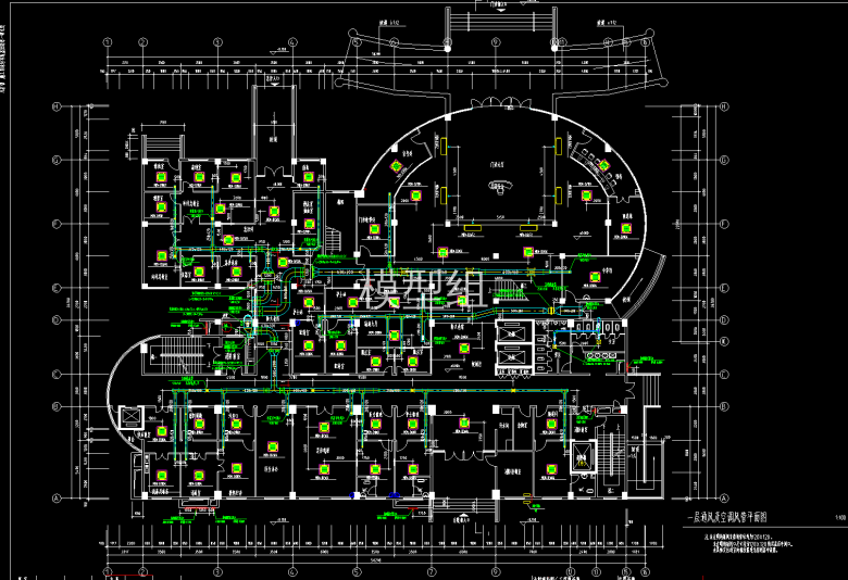 一层通风及空调风管平面图.png