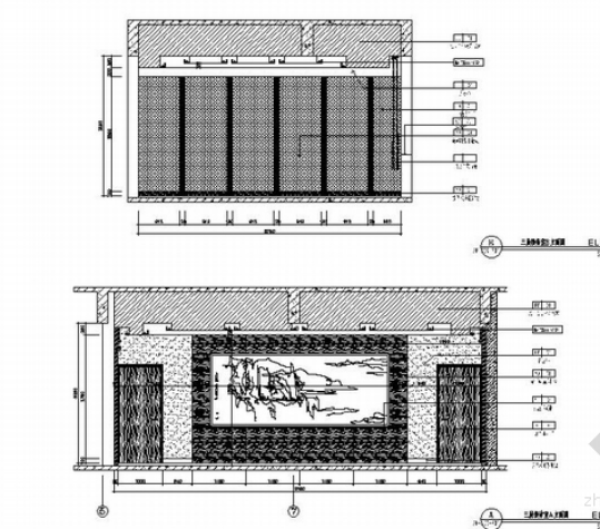 [湖南]看守所营房室内装修设计施工图接待室立面图