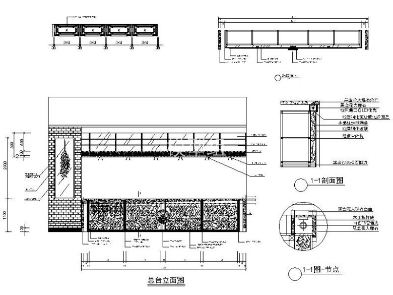 [重庆]知名连锁餐饮新中式特色火锅店室内设计立面图