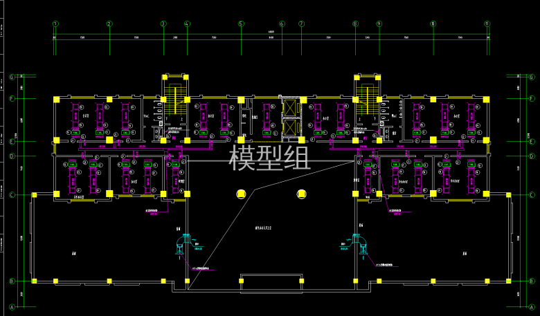 四层空调风管布置图.png