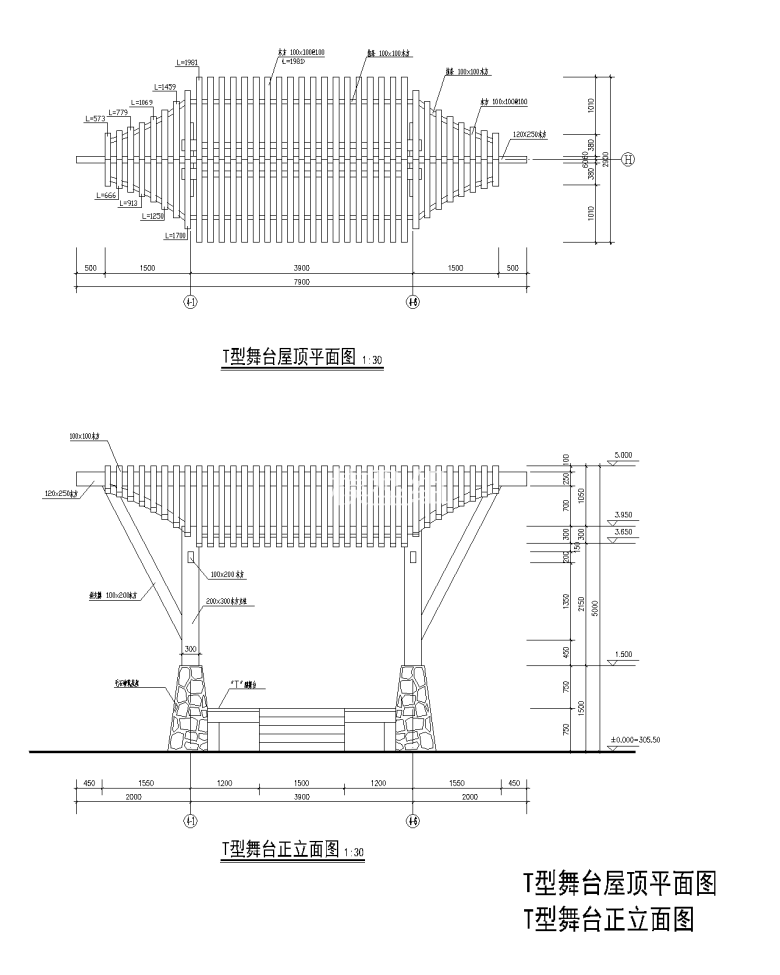 公园大门入口设计施工图（46套）008