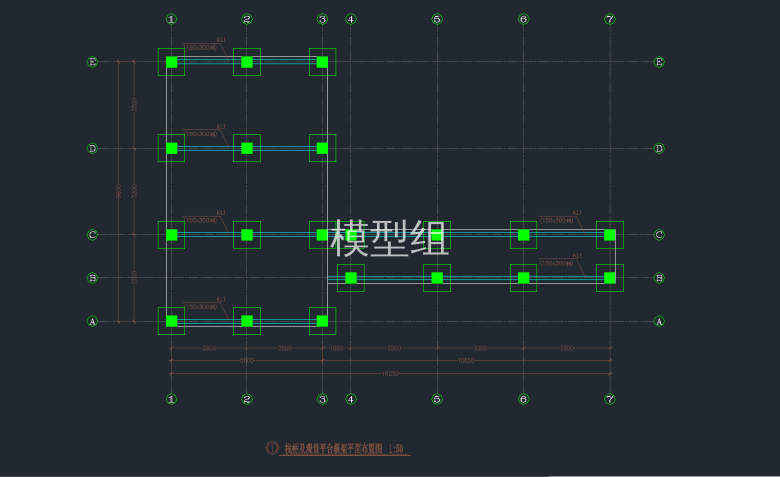 栈桥及观景平台框架平面布置图.png