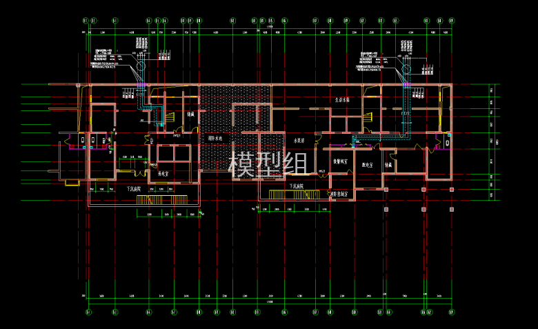 地下层采暖供回水干管平面图1.png