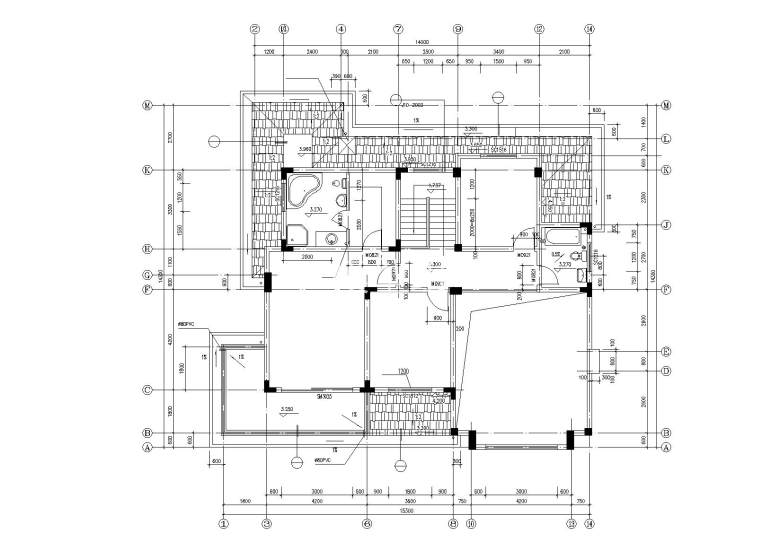 <a href=http://www.moxingzu.com/tag/5295/ target=_blank class=infotextkey>现代风格</a>坡屋顶二层独栋别墅建筑施工图_3