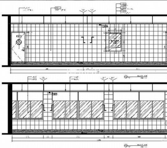 [山东]高级新中式风格营销中心室内装修施工图（含效果）厨房立面图 