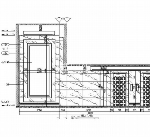 [晋江]某大型商场电梯间设计立面图 