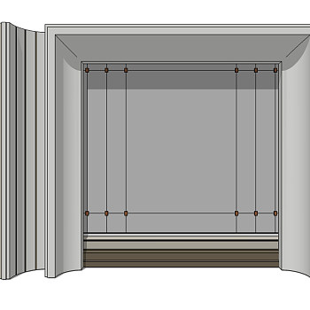 欧式酒柜装饰柜储物柜大套口柜子-2sketchup草图模型下载