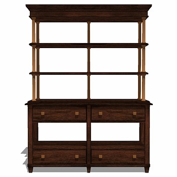 美式欧式实木书柜