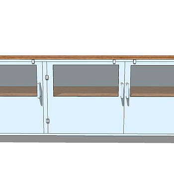 地中海简欧式电视柜su草图模型下载 (1)